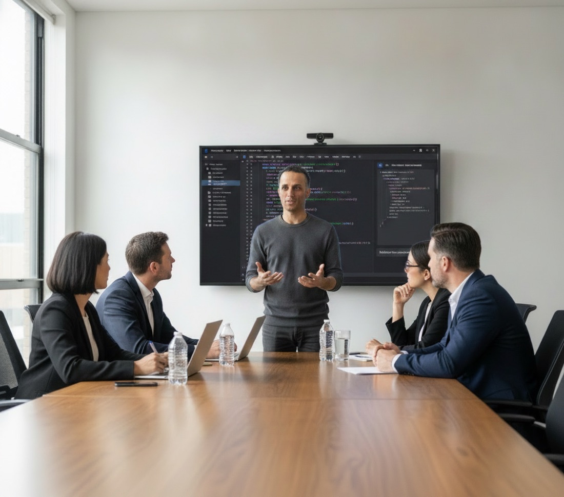 Yair Zehavi leading an AI workshop